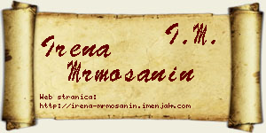 Irena Mrmošanin vizit kartica